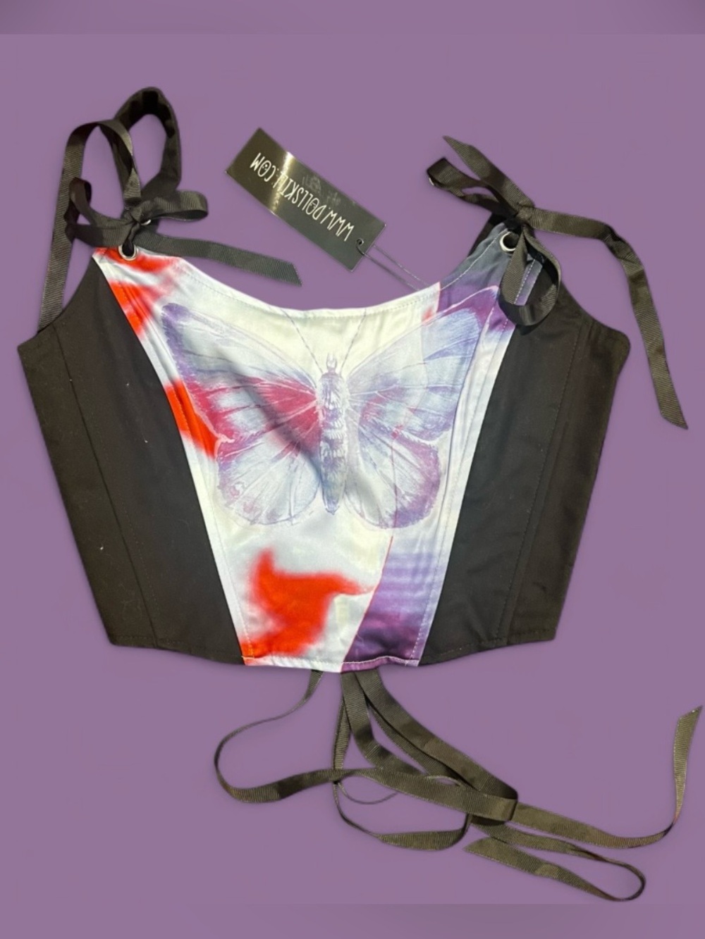 Current Mood x Dolls Kill - MAD MEMENTO CORSET TOP